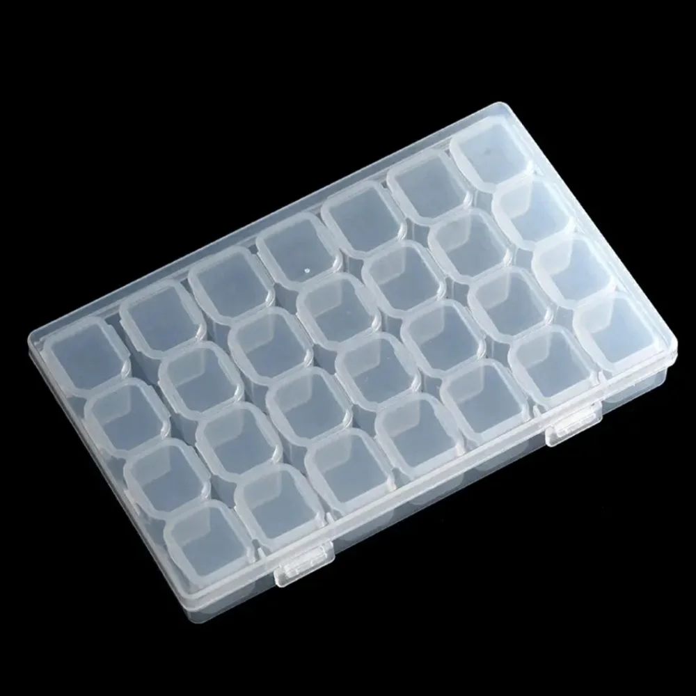 NEW 28 Grid Plastic Adjustable Jewelry Storage Travel Organizer
